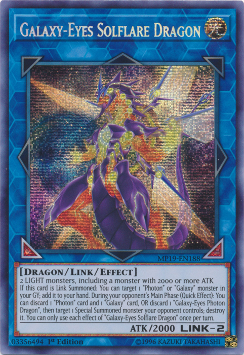 Galaxy-Eyes Solflare Dragon [MP19-EN188] Prismatic Secret Rare Yu-Gi-Oh!