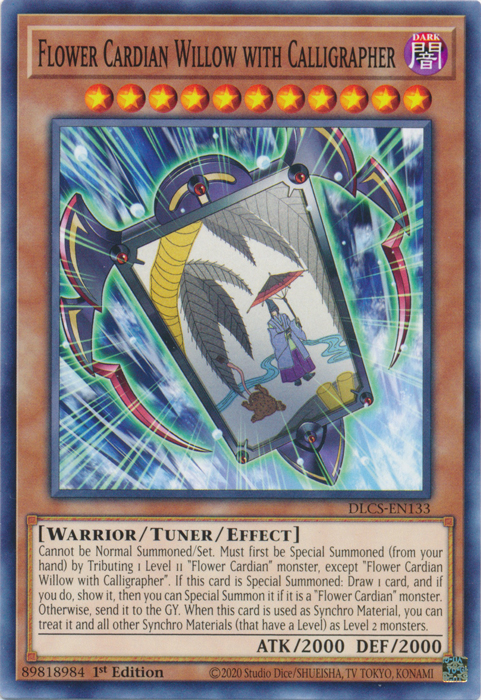 Flower Cardian Willow with Calligrapher [DLCS-EN133] Common Yu-Gi-Oh!