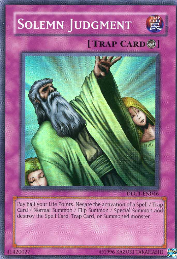 Solemn Judgment [DLG1-EN046] Super Rare Yu-Gi-Oh!