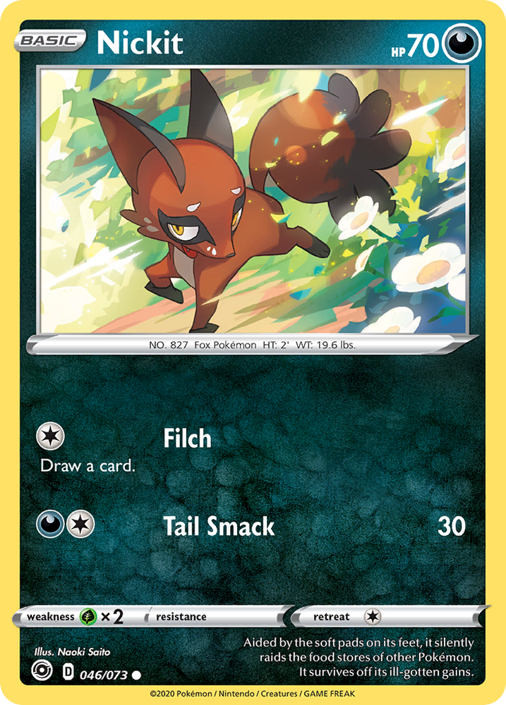 Nickit (046/073) [Sword & Shield: Champion's Path] Pokémon