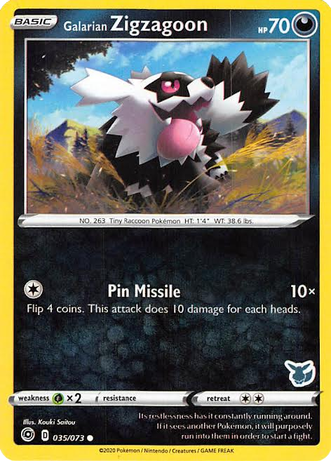 Galarian Zigzagoon (035/073) (Eevee Deck) [Battle Academy 2022] Pokémon