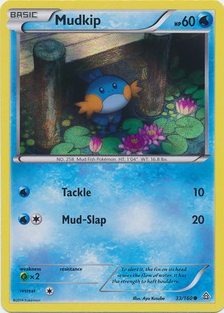 Mudkip (33/160) (Sheen Holo) [XY: Primal Clash] Pokémon