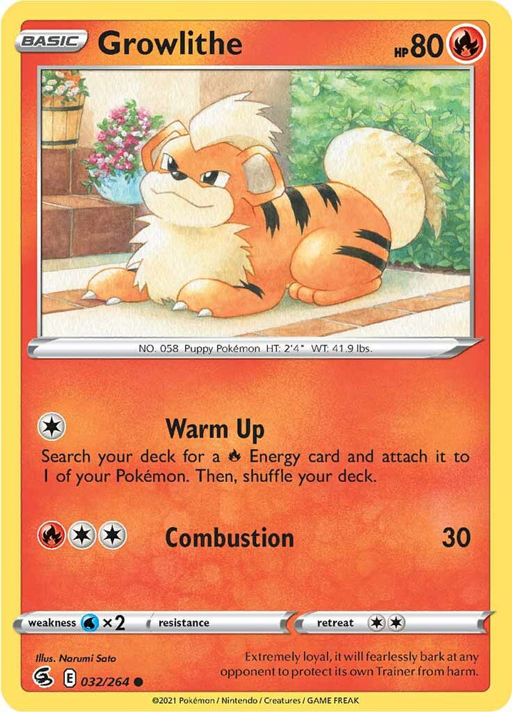 Growlithe (032/264) [Sword & Shield: Fusion Strike] Pokémon