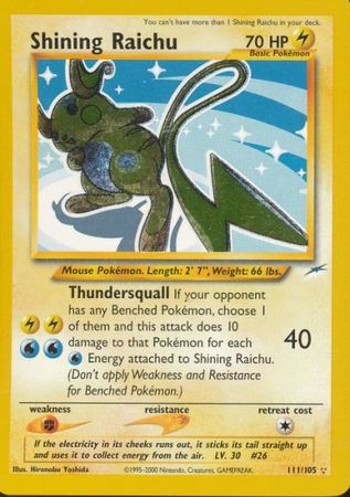 Shining Raichu (111/105) [Neo Destiny Unlimited] Pokémon