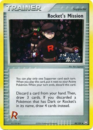 Rocket's Mission (88/109) (Stamped) [EX: Team Rocket Returns] Pokémon