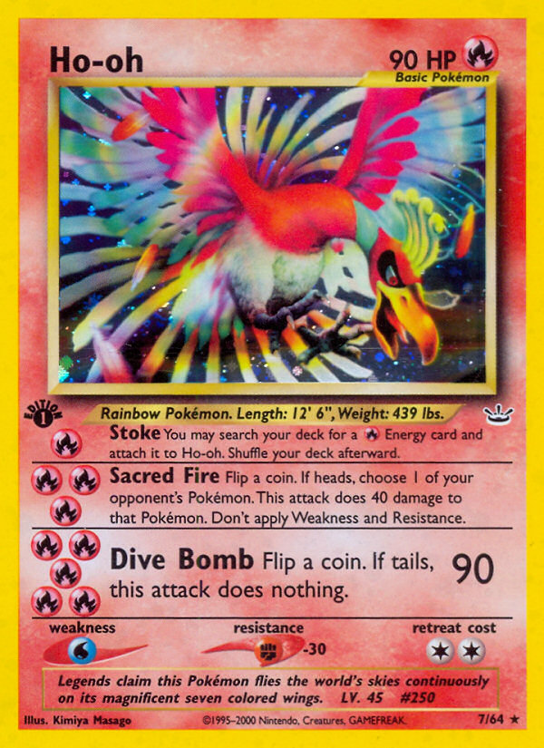 Ho-oh (7/64) [Neo Revelation 1st Edition] Pokémon