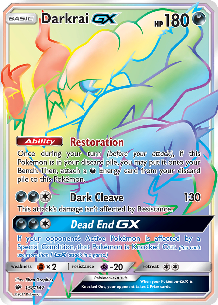 Darkrai GX (158/147) [Sun & Moon: Burning Shadows] Pokémon