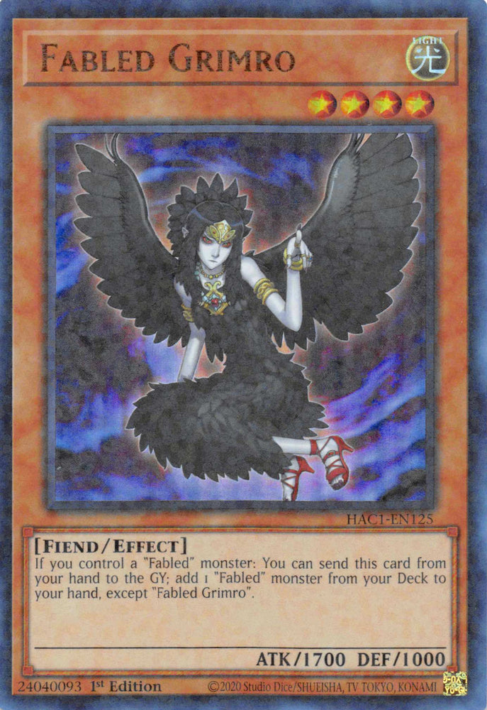 Fabled Grimro (Duel Terminal) [HAC1-EN125] Parallel Rare Yu-Gi-Oh!