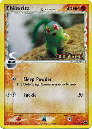 Chikorita (44/101) (Delta Species) (Stamped) [EX: Dragon Frontiers] Pokémon