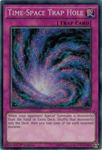 Time-Space Trap Hole [DUEA-EN079] Secret Rare Yu-Gi-Oh!
