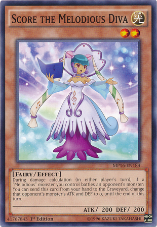 Score the Melodious Diva [MP16-EN184] Common Yu-Gi-Oh!