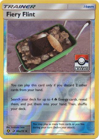 Fiery Flint (60a/70) (League Promo) [Sun & Moon: Dragon Majesty] Pokémon
