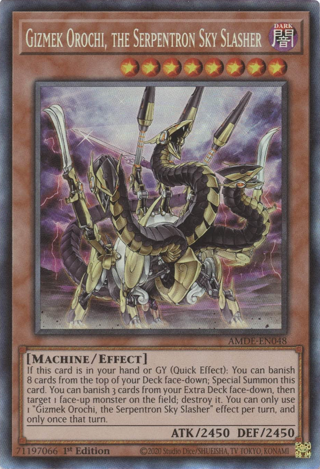 Gizmek Orochi, the Serpentron Sky Slasher [AMDE-EN048] Collector's Rare Yu-Gi-Oh!