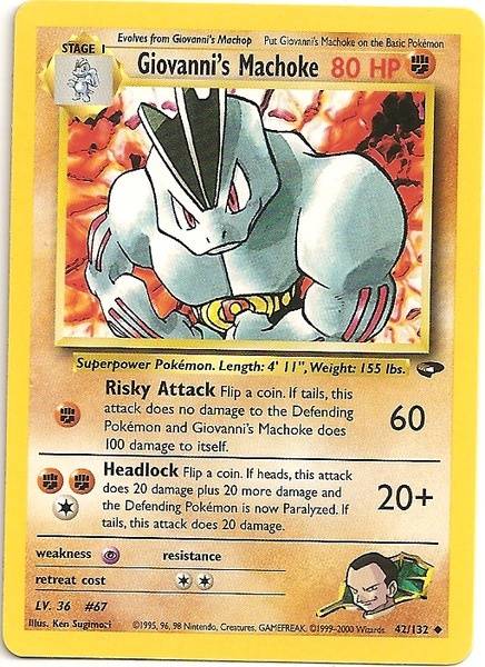 Giovanni's Machoke (42/132) [Gym Challenge Unlimited] Pokémon