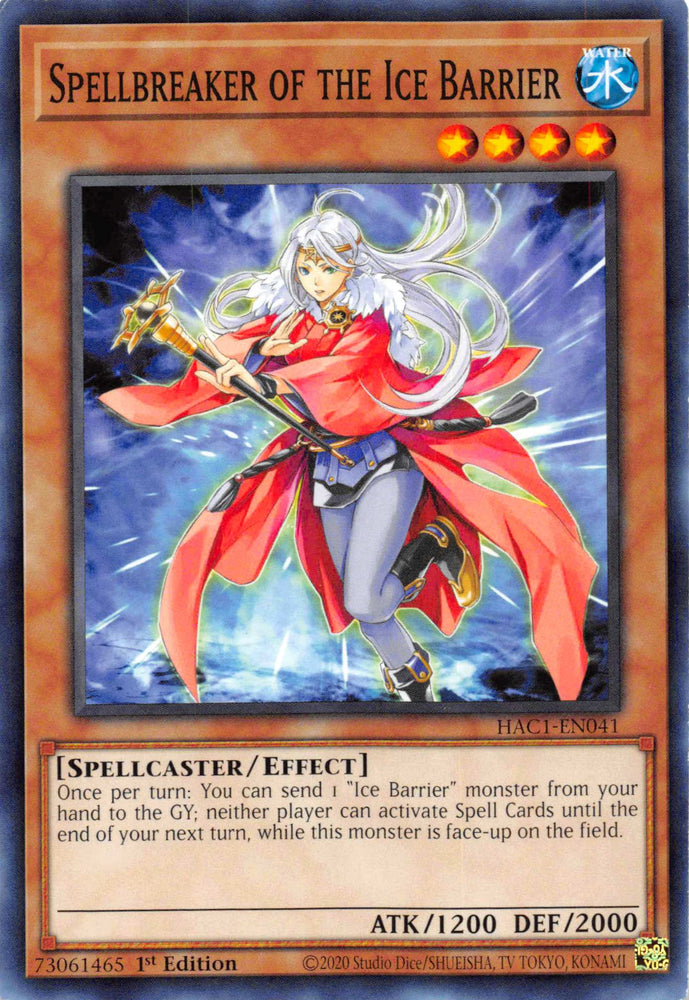 Spellbreaker of the Ice Barrier [HAC1-EN041] Common Yu-Gi-Oh!
