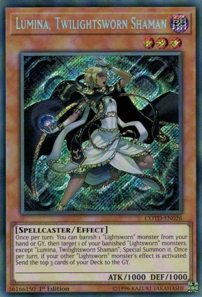 Lumina, Twilightsworn Shaman [COTD-EN026] Secret Rare Yu-Gi-Oh!