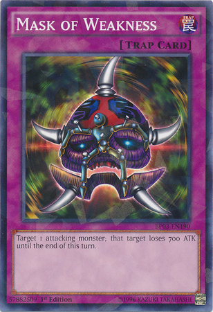 Mask of Weakness [BP03-EN190] Shatterfoil Rare Yu-Gi-Oh!