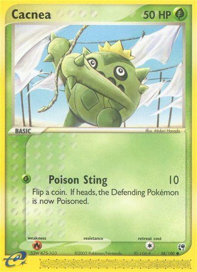 Cacnea (58/100) [EX: Sandstorm] Pokémon