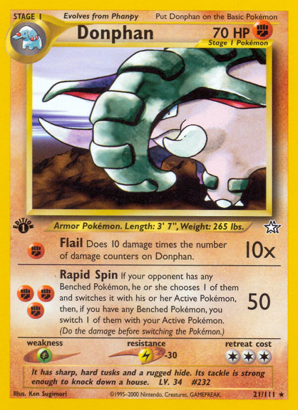 Donphan (21/111) [Neo Genesis 1st Edition] Pokémon