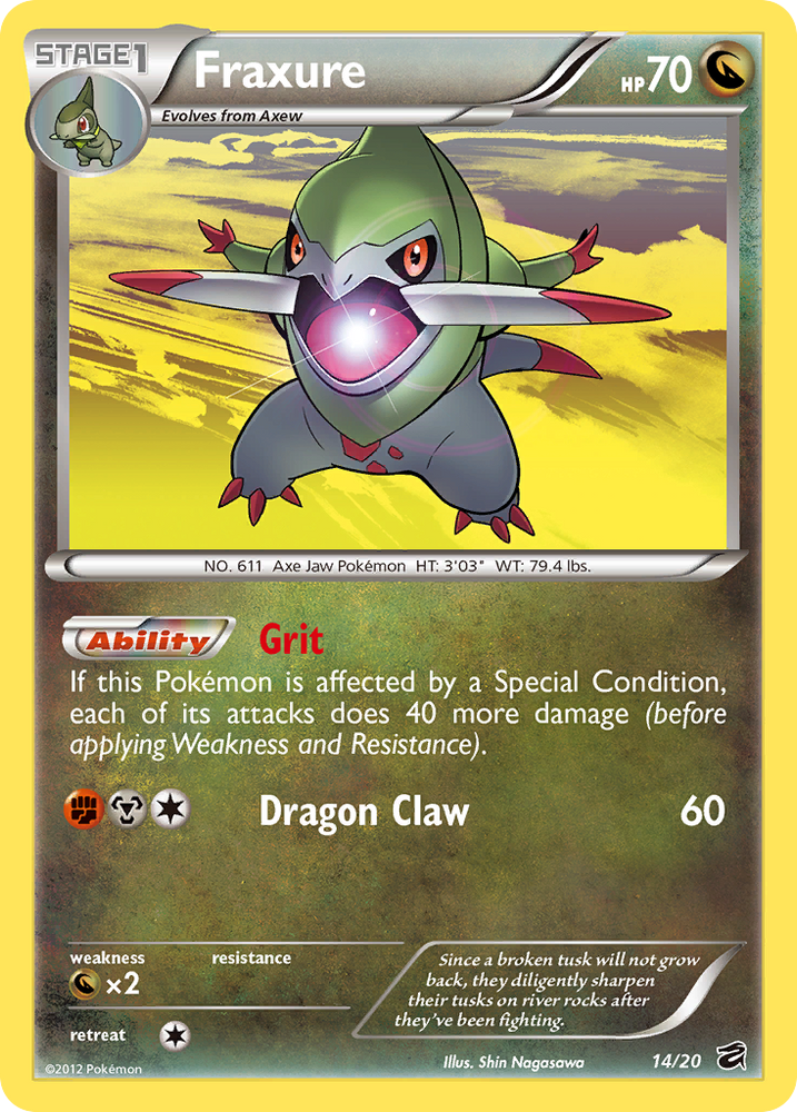 Fraxure (14/20) [Black & White: Dragon Vault] Pokémon