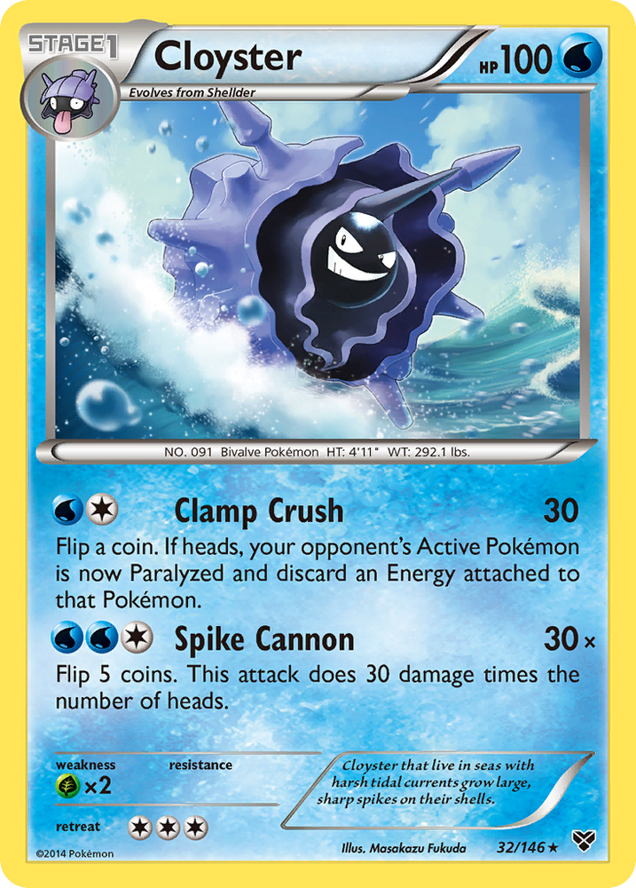 Cloyster (32/146) [XY: Base Set] Pokémon
