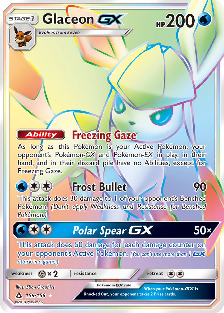 Glaceon GX (159/156) [Sun & Moon: Ultra Prism] Pokémon