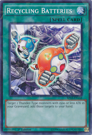 Recycling Batteries [BP03-EN158] Shatterfoil Rare Yu-Gi-Oh!