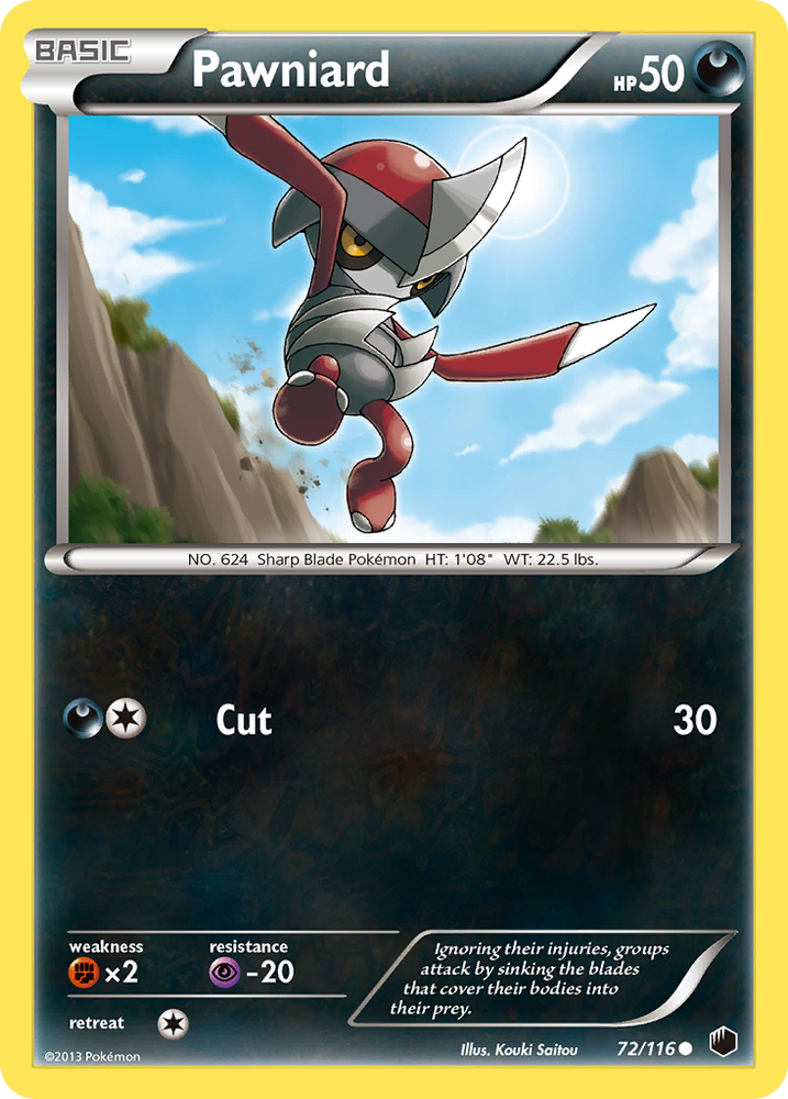 Pawniard (72/116) [Black & White: Plasma Freeze] Pokémon