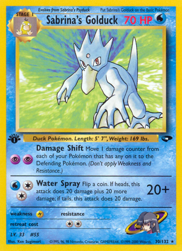 Sabrina's Golduck (30/132) [Gym Challenge 1st Edition] Pokémon