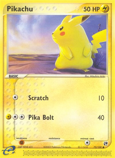 Pikachu (72/100) [EX: Sandstorm] Pokémon