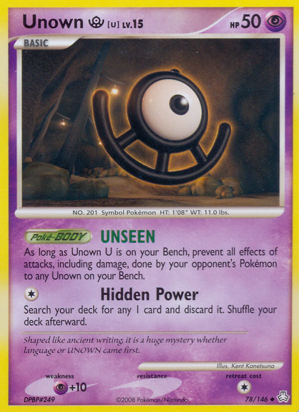 Unown U (78/146) [Diamond & Pearl: Legends Awakened] Pokémon