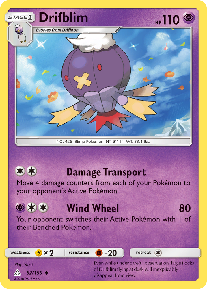 Drifblim (52/156) [Sun & Moon: Ultra Prism] Pokémon
