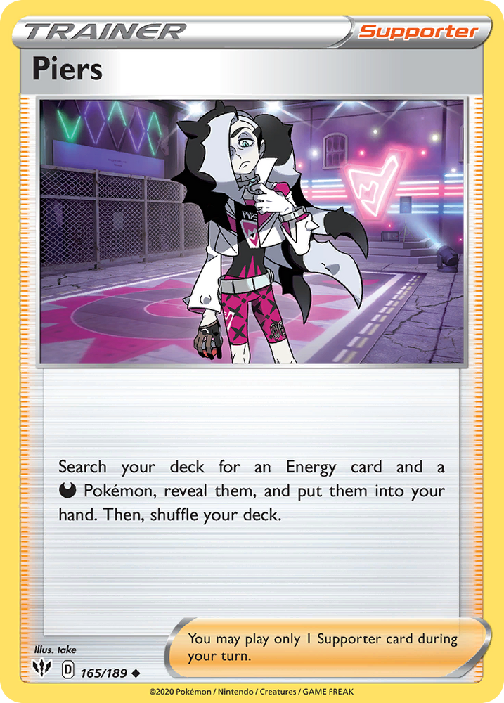 Piers (165/189) [Sword & Shield: Darkness Ablaze] Pokémon