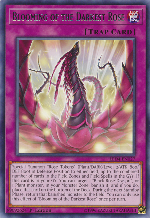 Blooming of the Darkest Rose [LED4-EN027] Rare Yu-Gi-Oh!