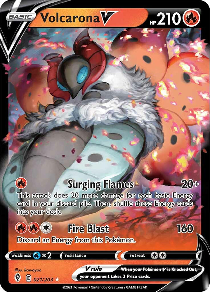 Volcarona V (021/203) [Sword & Shield: Evolving Skies] Pokémon
