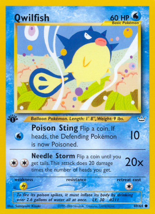 Qwilfish (49/64) [Neo Revelation 1st Edition] Pokémon