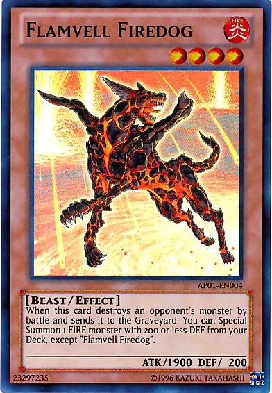 Flamvell Firedog [AP01-EN004] Super Rare Yu-Gi-Oh!