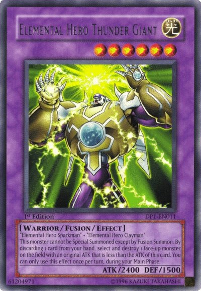 Elemental Hero Thunder Giant [DP1-EN011] Rare Yu-Gi-Oh!