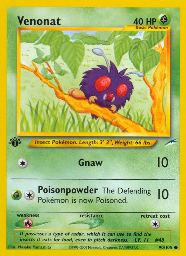 Venonat (90/105) [Neo Destiny 1st Edition] Pokémon