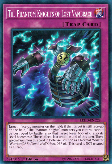 The Phantom Knights of Lost Vambrace [LEHD-ENC28] Common Yu-Gi-Oh!