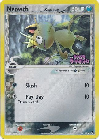 Meowth (71/110) (Delta Species) (Stamped) [EX: Holon Phantoms] Pokémon