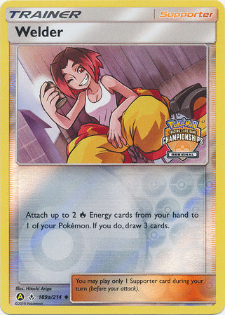 Welder (189a/214) (Regional Championship Promo) [Sun & Moon: Unbroken Bonds] Pokémon