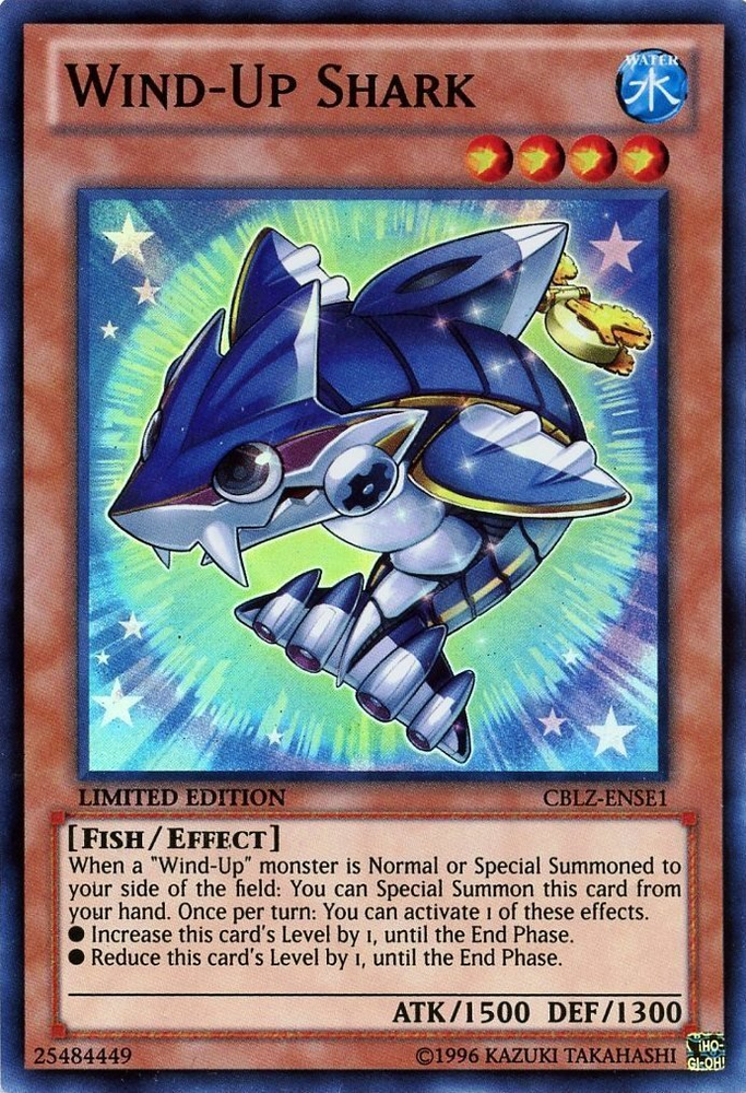 Wind-Up Shark [CBLZ-ENSE1] Super Rare Yu-Gi-Oh!