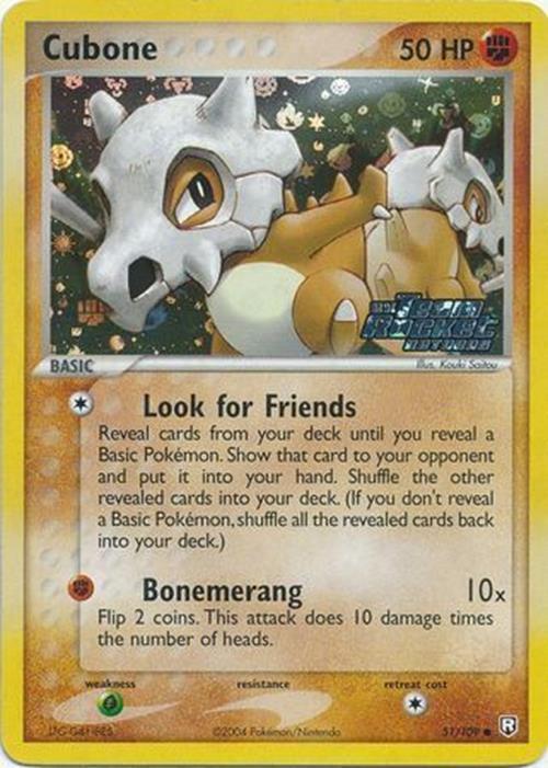 Cubone (51/109) (Stamped) [EX: Team Rocket Returns] Pokémon