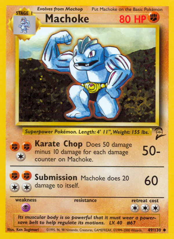 Machoke (49/130) [Base Set 2] Pokémon