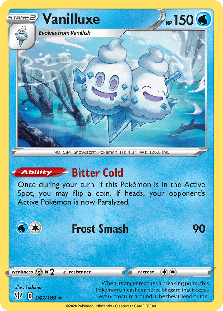Vanilluxe (047/189) [Sword & Shield: Darkness Ablaze] Pokémon