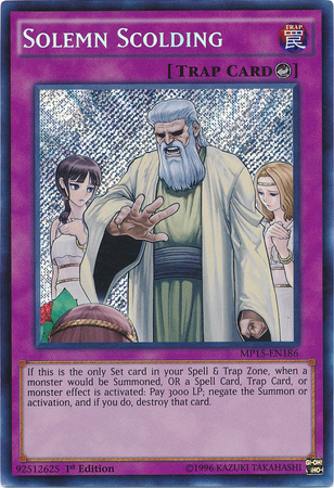 Solemn Scolding [MP15-EN186] Secret Rare Yu-Gi-Oh!