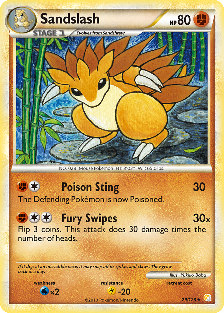 Sandslash (29/123) [HeartGold & SoulSilver: Base Set] Pokémon