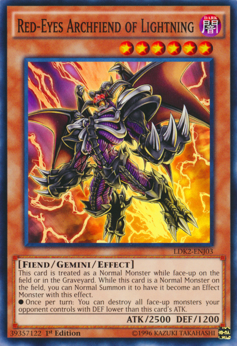 Red-Eyes Archfiend of Lightning [LDK2-ENJ03] Common Yu-Gi-Oh!