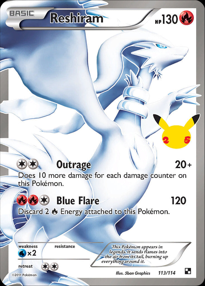 Reshiram (113/114) [Celebrations: 25th Anniversary - Classic Collection] Pokémon